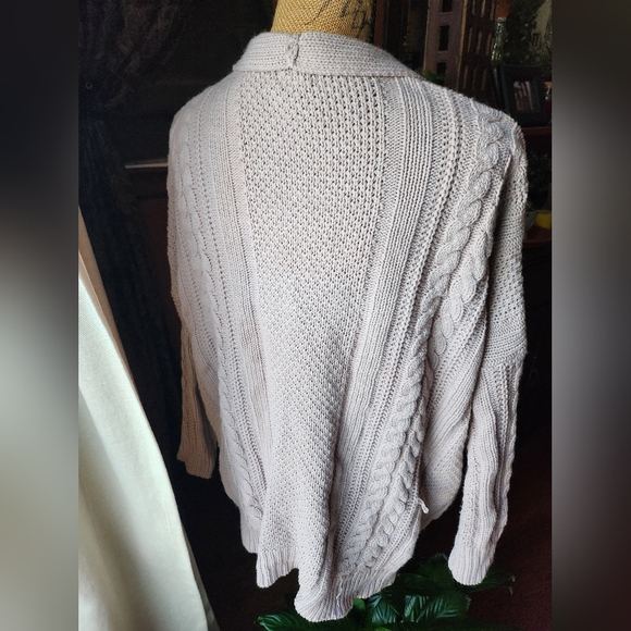 Cozy Cable Knit Cardigan Sweater - Cream - Picture 2 of 5